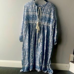 Boho sundress alert! Flowy cotton dress size Large